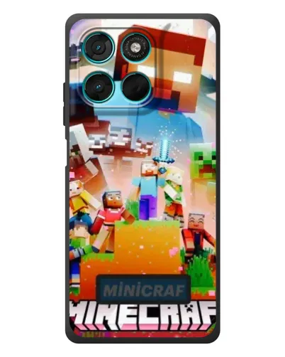 Чехол для Motorola MOTO G86 Power с картинкой «Minecraft герои игры»