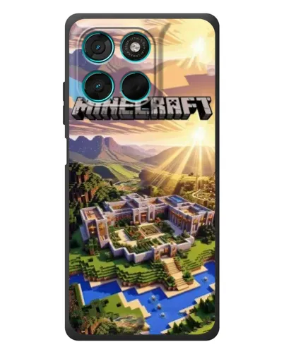 Чехол для Motorola MOTO G86 Power с картинкой «Minecraft панорама»