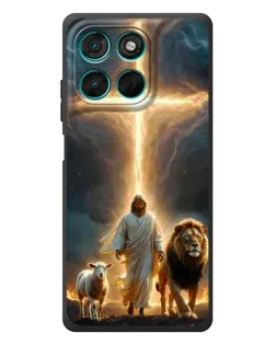 Чехол для Motorola MOTO G86 Power с картинкой «Лев Иуды и Свет»
