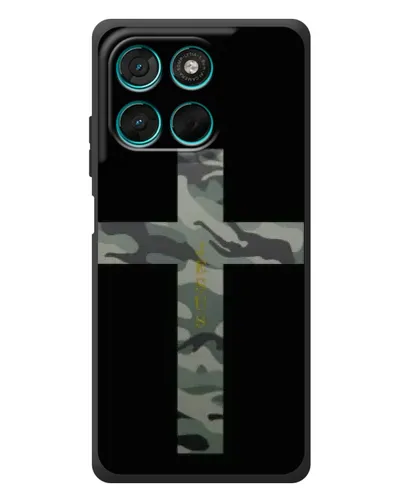 Чехол для Motorola MOTO G86 Power с картинкой «Милитари Крест»