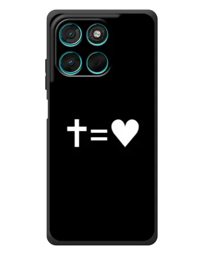Чехол для Motorola MOTO G86 Power с картинкой «Крест и Сердце»