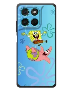 Чехол для Motorola MOTO G86 Power с картинкой «Спанч Боб и Патрик»