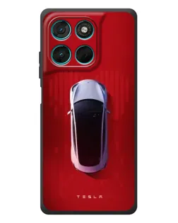 Чехол для Motorola MOTO G86 Power с картинкой «Tesla Top View»