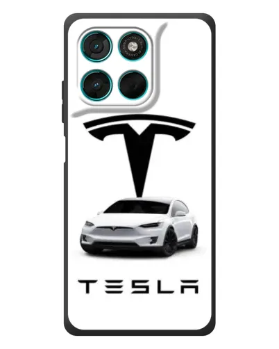 Чехол для Motorola MOTO G86 Power с картинкой «Tesla White Style»