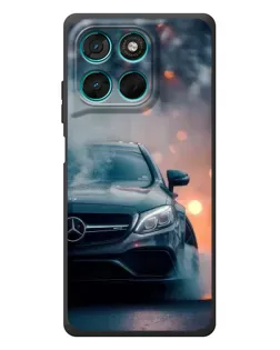 Чехол для Motorola MOTO G86 Power с картинкой «Mercedes — ночной город»