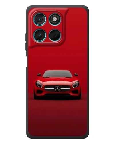 Чехол для Motorola MOTO G86 Power с картинкой «Красный Mercedes AMG»