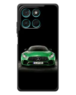 Чехол для Motorola MOTO G86 Power с картинкой «Mercedes — неоновый лого»