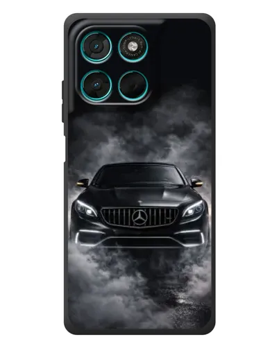Чехол для Motorola MOTO G86 Power с картинкой «Mercedes в дыму»
