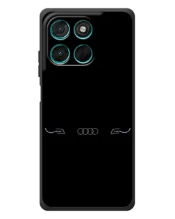 Чехол для Motorola MOTO G86 Power с картинкой «Audi — световой подпись»