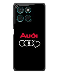 Чехол для Motorola MOTO G86 Power с картинкой «Логотип Audi Heart»