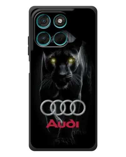 Чехол для Motorola MOTO G86 Power с картинкой «Пантера и Audi»