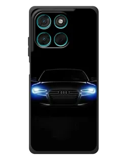 Чехол для Motorola MOTO G86 Power с картинкой «Audi в неоне»