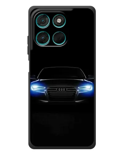 Чехол для Motorola MOTO G86 Power с картинкой «Audi в неоне»