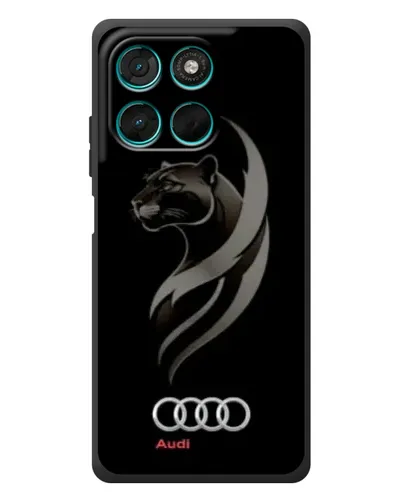 Чехол для Motorola MOTO G86 Power с картинкой «Графика — пантера и Audi»