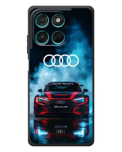 Чехол для Motorola MOTO G86 Power с картинкой «Audi Sport — неон»