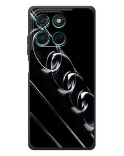 Чехол для Motorola MOTO G86 Power с картинкой «Audi — абстрактные кольца»