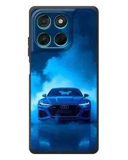 Чехол для Motorola MOTO G86 Power с картинкой «Audi — голубая энергия»