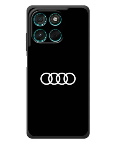 Чехол для Motorola MOTO G86 Power с картинкой «Audi White Logo»