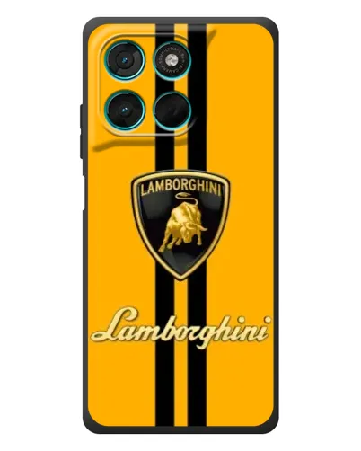 Чехол для Motorola MOTO G86 Power с картинкой «Lamborghini Stripe желтый»
