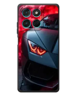 Чехол для Motorola MOTO G86 Power с картинкой «Lamborghini красное сияние»