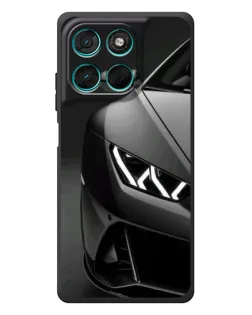 Чехол для Motorola MOTO G86 Power с картинкой «Lamborghini фары детализация»