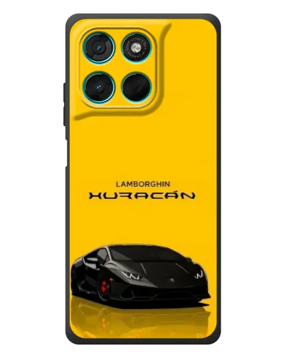 Чехол для Motorola MOTO G86 Power с картинкой «Lamborghini Huracan черный»