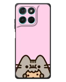 Чехол для Motorola MOTO G86 Power с картинкой «Pusheen и печенье» Чехол для Motorola MOTO G86 Power с картинкой «Pusheen и печенье»