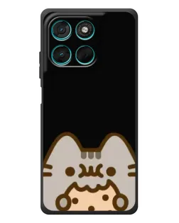 Чехол для Motorola MOTO G86 Power с картинкой «Пушин на черном»