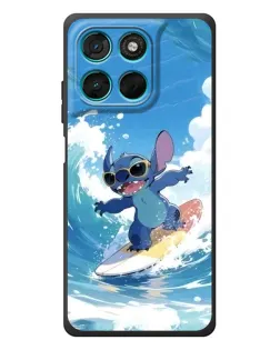 Чехол для Motorola MOTO G86 Power с картинкой «Стич на волне»