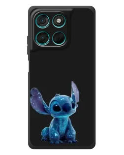 Чехол для Motorola MOTO G86 Power с картинкой «Стич на черном»
