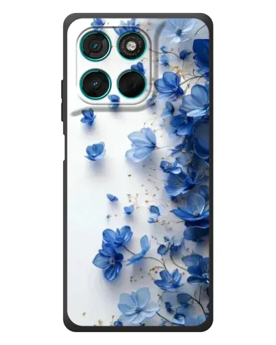 Чехол для Motorola MOTO G86 Power с картинкой «Голубой цветочный каскад» Чехол для Motorola MOTO G86 Power с картинкой «Голубой цветочный каскад»