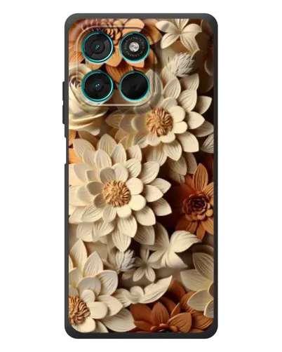 Чехол для Motorola MOTO G86 Power с картинкой «Бежевый флористический декор» Чехол для Motorola MOTO G86 Power с картинкой «Бежевый флористический декор»