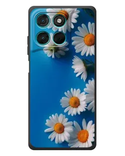 Чехол для Motorola MOTO G86 Power с картинкой «Белоснежные маргаритки»