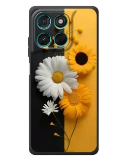 Чехол для Motorola MOTO G86 Power с картинкой «Подсолнух и ромашка»