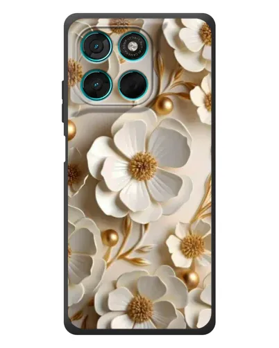 Чехол для Motorola MOTO G86 Power с картинкой «Белие бумажние цвети» Чехол для Motorola MOTO G86 Power с картинкой «Белие бумажние цвети»