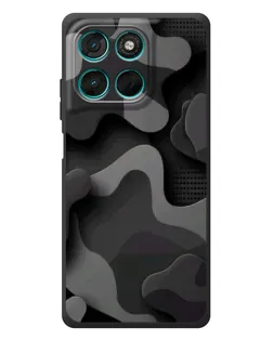 Чехол для Motorola MOTO G86 Power с картинкой «Темный абстрактный камуфляж»