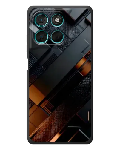 Чехол для Motorola MOTO G86 Power с картинкой «Черные геометрические блоки» Чехол для Motorola MOTO G86 Power с картинкой «Черные геометрические блоки»