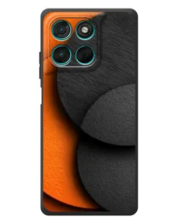 Чехол для Motorola MOTO G86 Power с картинкой «Геометрия оранжевых кругов»