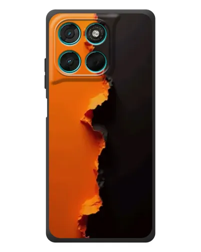 Чехол для Motorola MOTO G86 Power с картинкой «Оранжевый разлом» Чехол для Motorola MOTO G86 Power с картинкой «Оранжевый разлом»