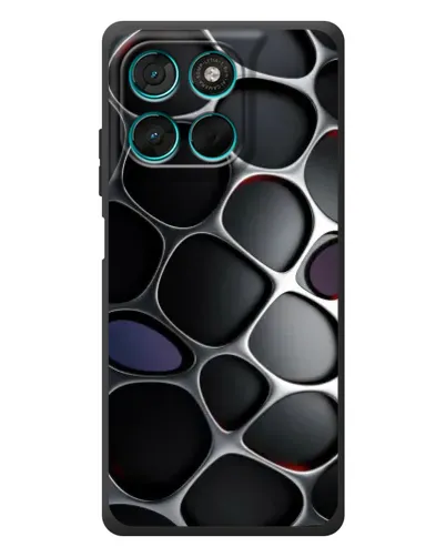 Чехол для Motorola MOTO G86 Power с картинкой «Объемная темная решетка» Чехол для Motorola MOTO G86 Power с картинкой «Объемная темная решетка»