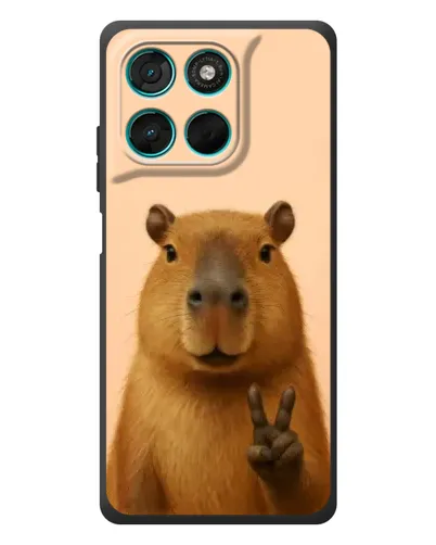 Чехол для Motorola MOTO G86 Power с картинкой «Капибара виктория» Чехол для Motorola MOTO G86 Power с картинкой «Капибара виктория»