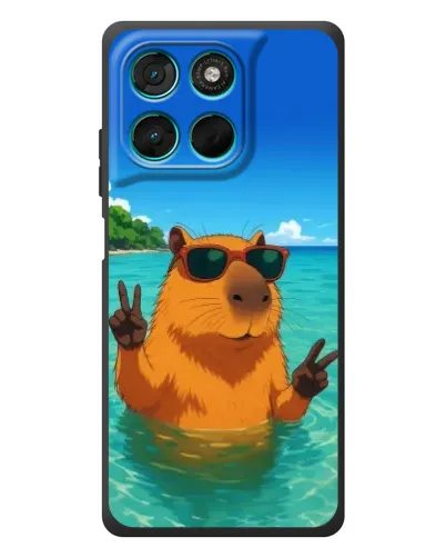 Чехол для Motorola MOTO G86 Power с картинкой «Морская капибара» Чехол для Motorola MOTO G86 Power с картинкой «Морская капибара»