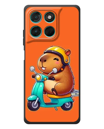 Чехол для Motorola MOTO G86 Power с картинкой «Капибара на скутере» Чехол для Motorola MOTO G86 Power с картинкой «Капибара на скутере»