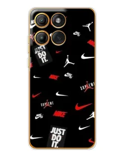 Чехол для Motorola MOTO G86 с картинкой «Nike Mix Pattern»