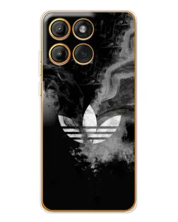 Чехол для Motorola MOTO G86 с картинкой «Абстрактный дым Adidas»