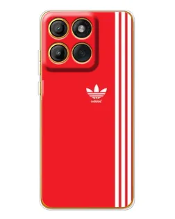 Чехол для Motorola MOTO G86 с картинкой «Красный минимализм Adidas»