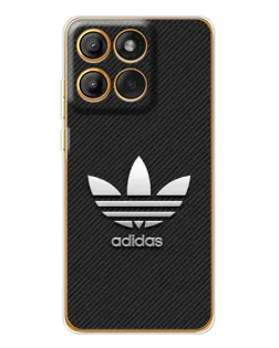 Чехол для Motorola MOTO G86 с картинкой «Adidas Карбоновая текстура»