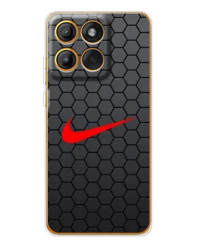 Чехол для Motorola MOTO G86 с картинкой «Nike — карбоновая сетка»