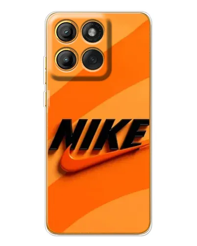 Чехол для Motorola MOTO G86 с картинкой «Оранжевый драйв Nike»