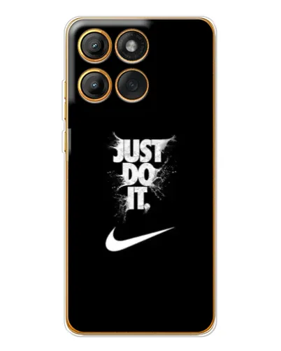 Чехол для Motorola MOTO G86 с картинкой «Текстовый принт Nike»